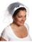 Adult's Womens White Bachelorette Bridal Veil Headband Costume Accessory